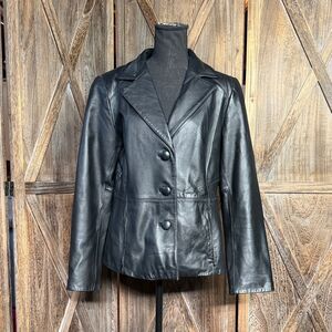 Covington Black Leather Women's Jacket